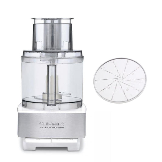  Cuisinart Custom 14-Cup Food Processor + Fine Grater Disc | White