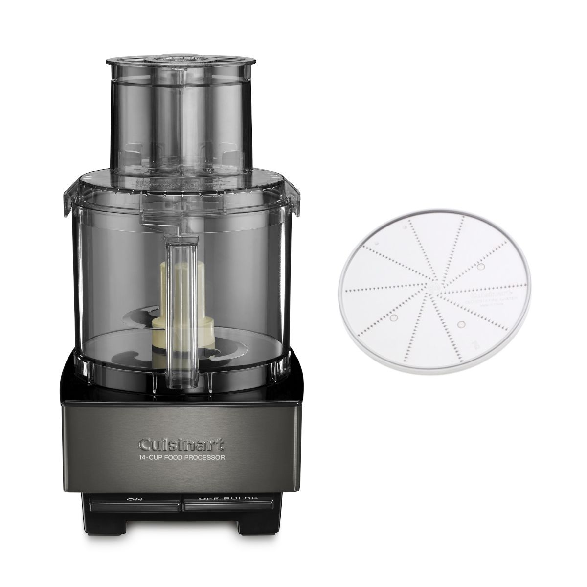  Cuisinart 14-Cup Food Processor + Fine Grater Disc | Black Stainless