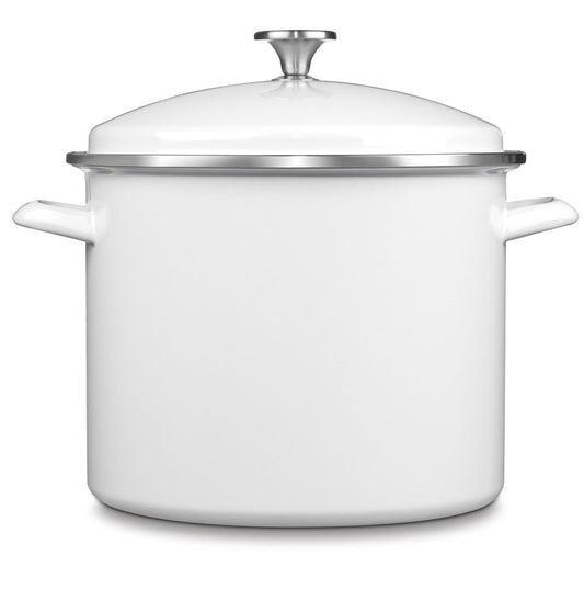  Cuisinart Chef's Classic 12-Quart Enamel On Steel Stockpot With Cover | White