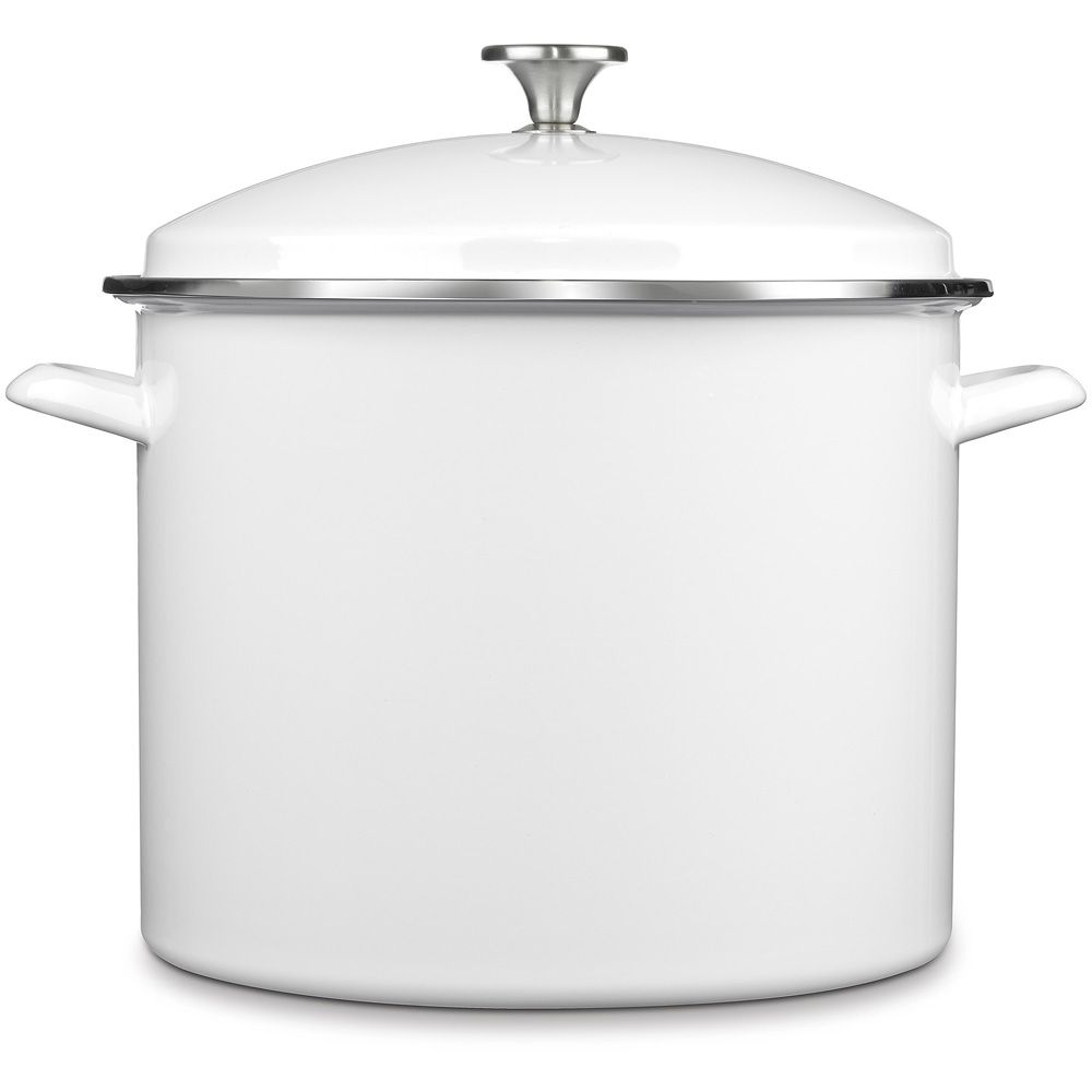  Cuisinart Chef's Classic 16-Quart Enamel On Steel Stockpot With Cover | White