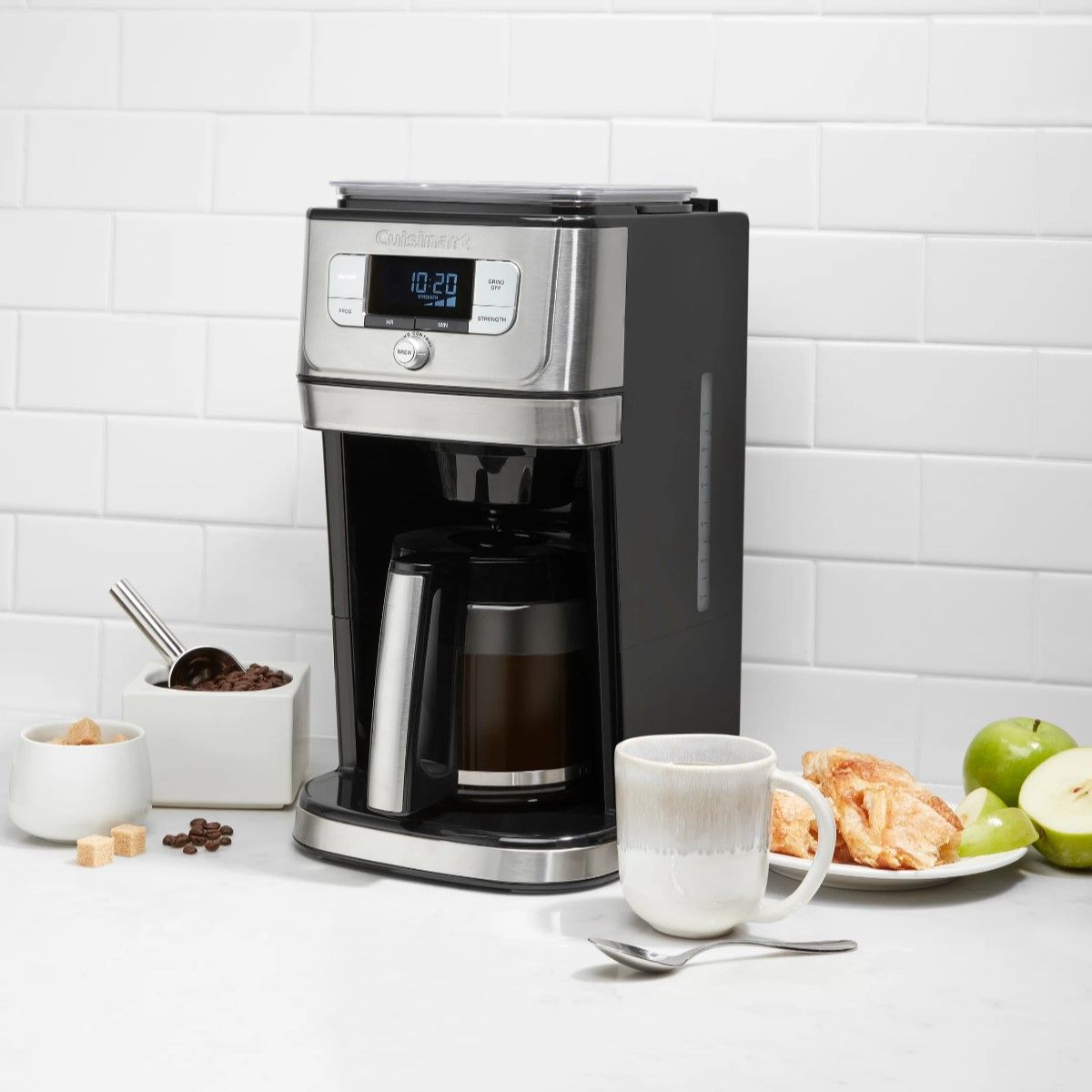  Cuisinart 12-Cup Fully Automatic Burr Grind & Brew Coffeemaker With Glass Carafe | Black & Stainless Steel