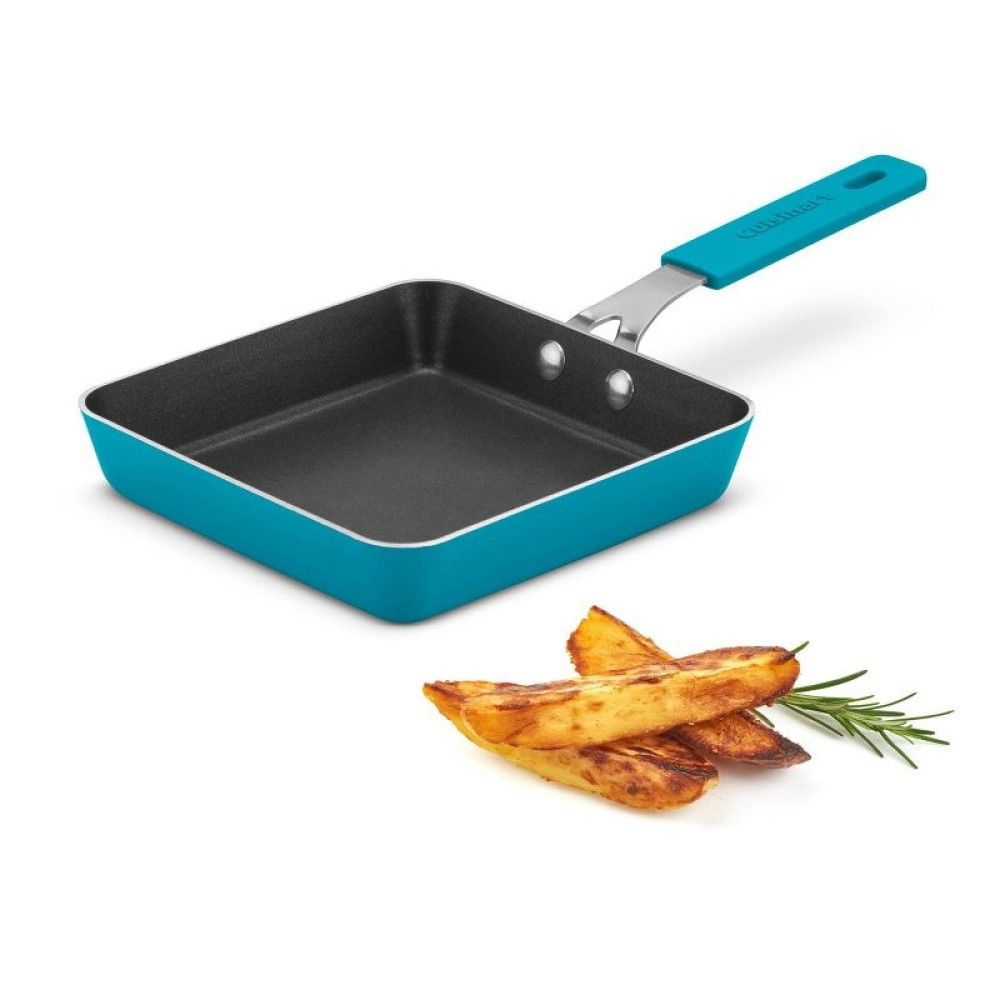  Cuisinart Mini 5.5" Nonstick Square Fry Pan | Turquoise