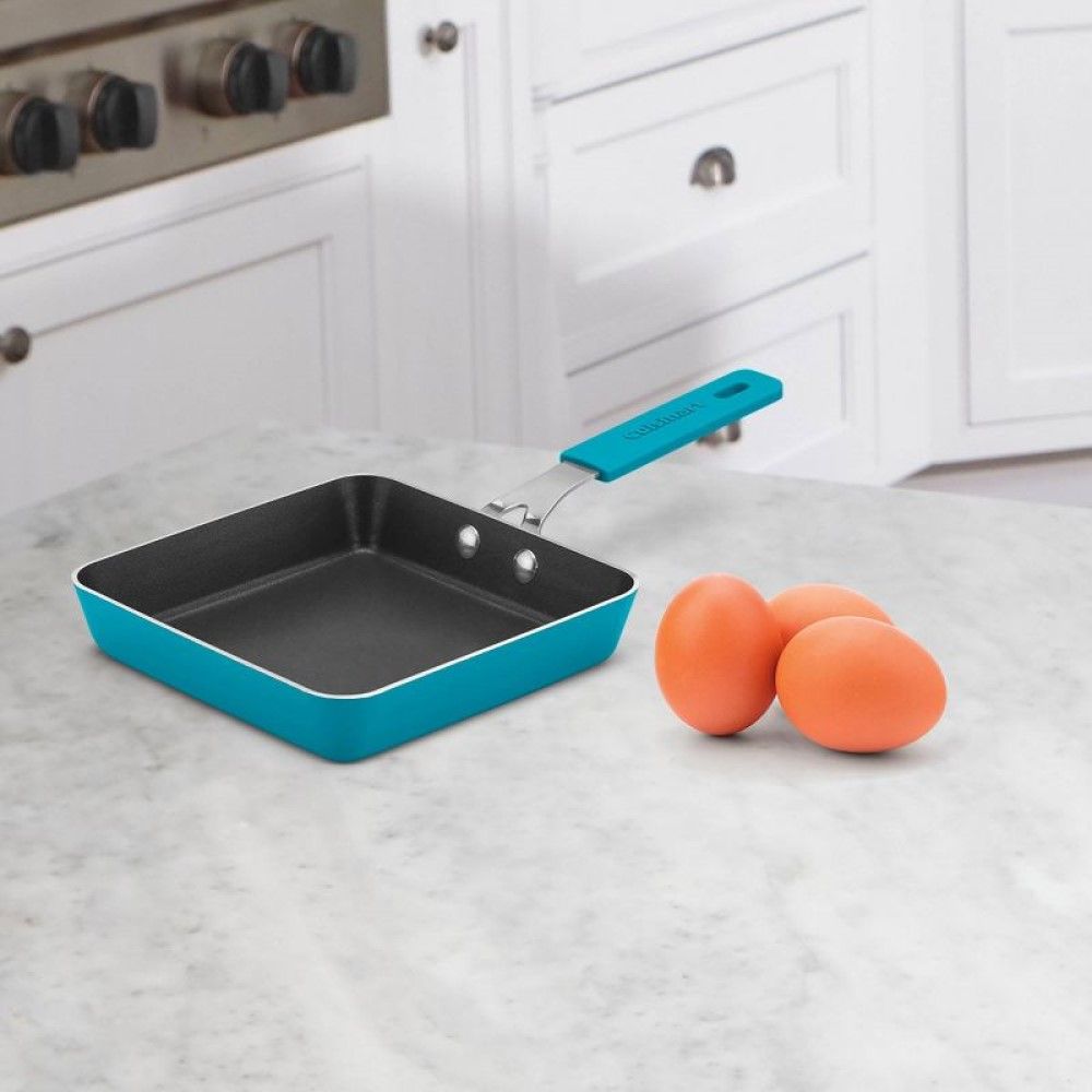  Cuisinart Mini 5.5" Nonstick Square Fry Pan | Turquoise