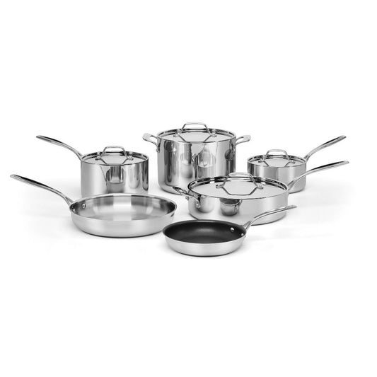  Cuisinart Custom-Clad 5-Ply Stainless Steel Cookware Set | 10-Piece