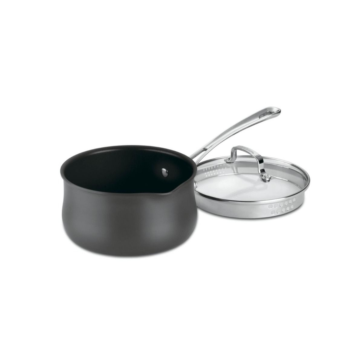  Cuisinart Contour Hard Anodized Pour Saucepan With Cover | 2 Qt.