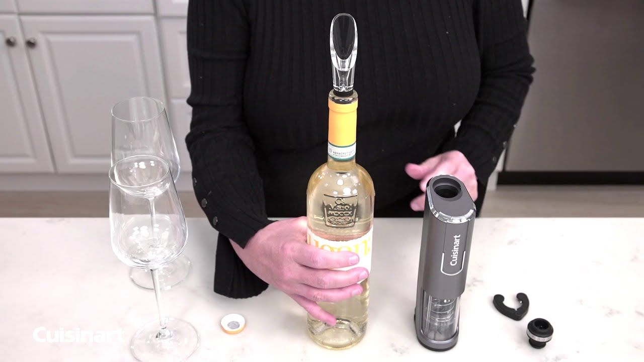  Cuisinart EvolutionX Cordless Rechargeable 4-in-1 Wine Opener | Dark Grey