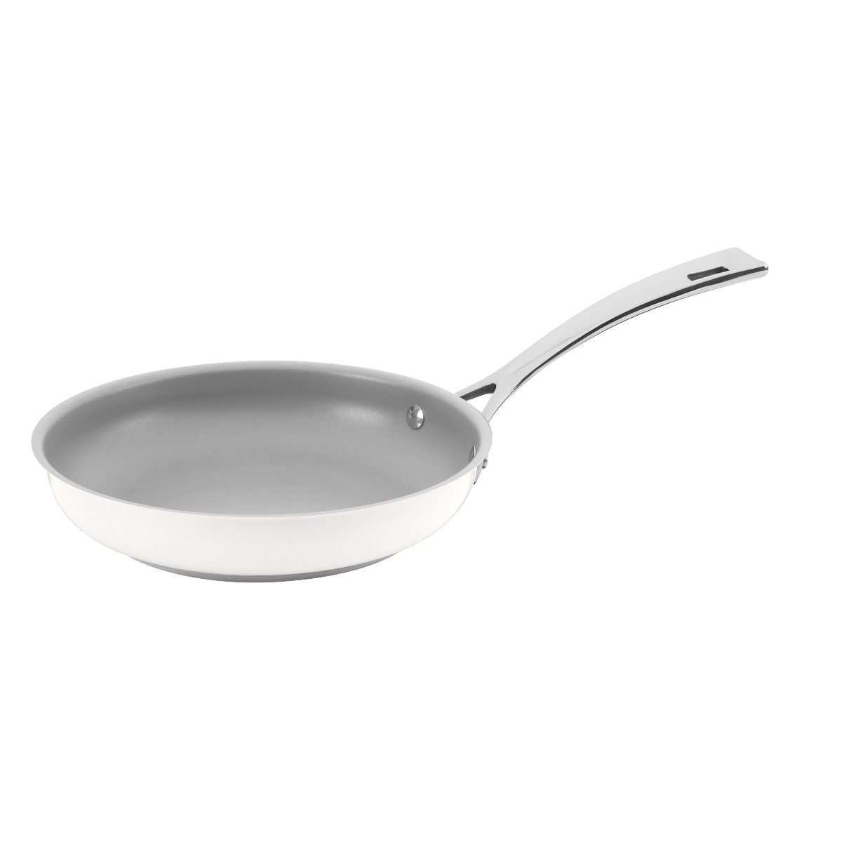  Cuisinart Matte White Non-Stick Stainless Steel Skillet | 8"
