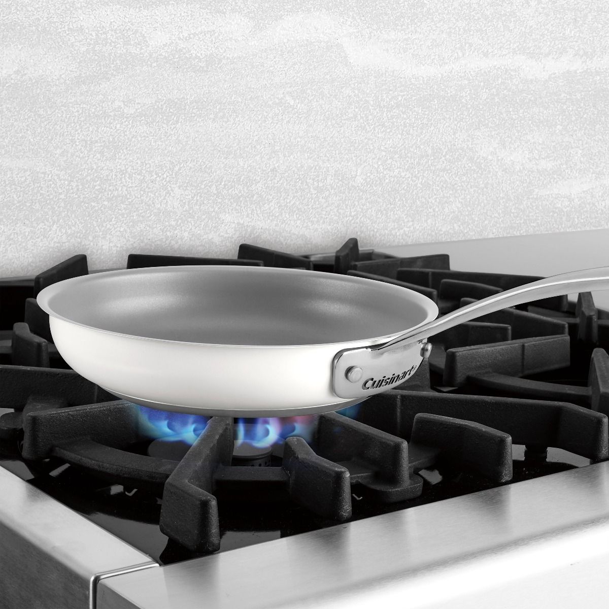  Cuisinart Matte White Non-Stick Stainless Steel Skillet | 8"