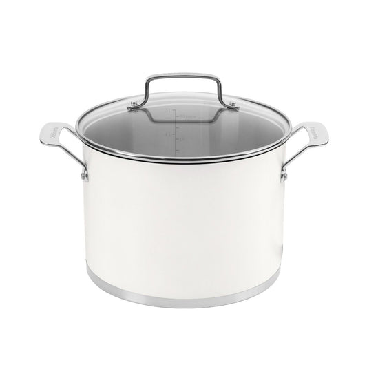  Cuisinart Matte White Stainless Steel Stockpot With Cover | 6 Qt.