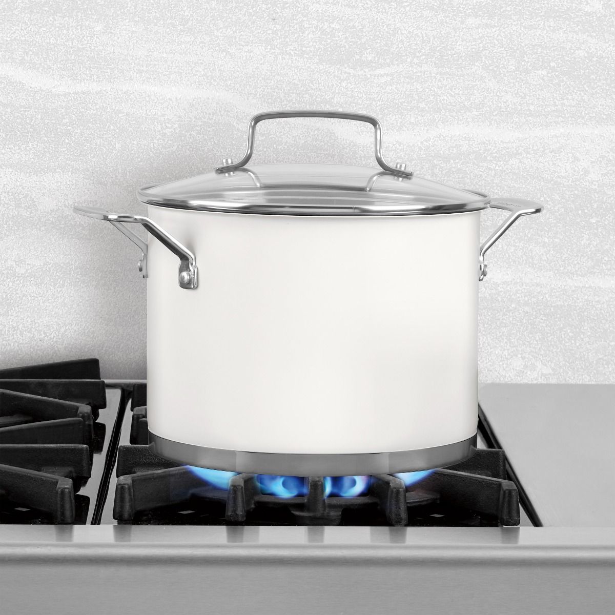  Cuisinart Matte White Stainless Steel Stockpot With Cover | 6 Qt.