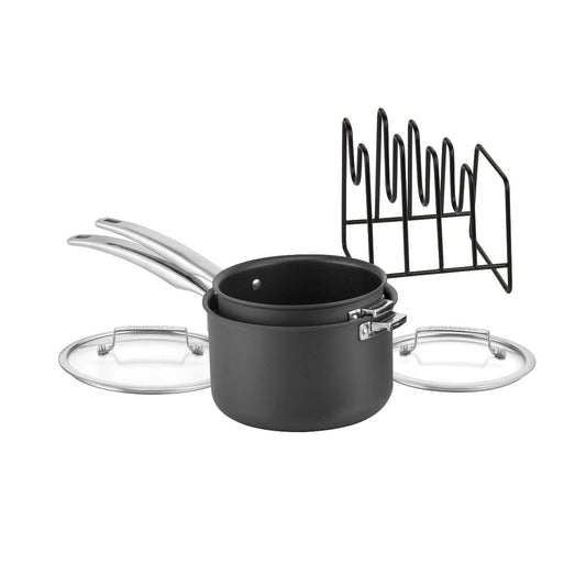  Cuisinart SmartNest Hard Anodized Saucepan Set | 5-Piece