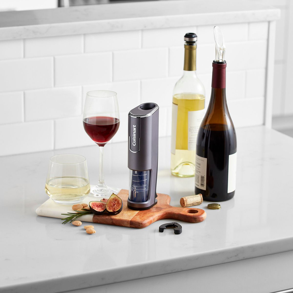  Cuisinart EvolutionX Cordless Rechargeable 4-in-1 Wine Opener | Dark Grey