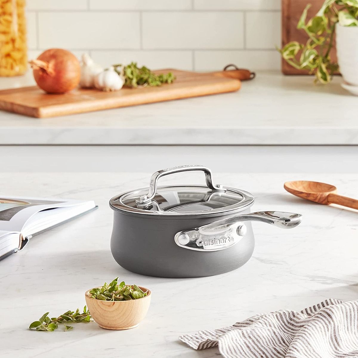  Cuisinart Contour Hard Anodized Saucepan With Cover | 1 Qt.