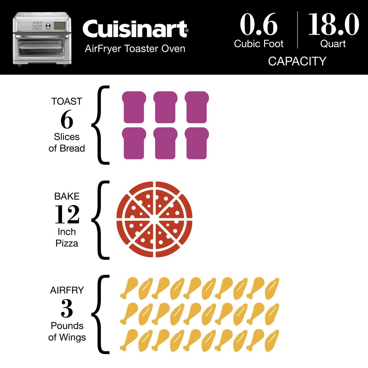  Cuisinart Digital AirFryer Toaster Oven | Stainless Steel