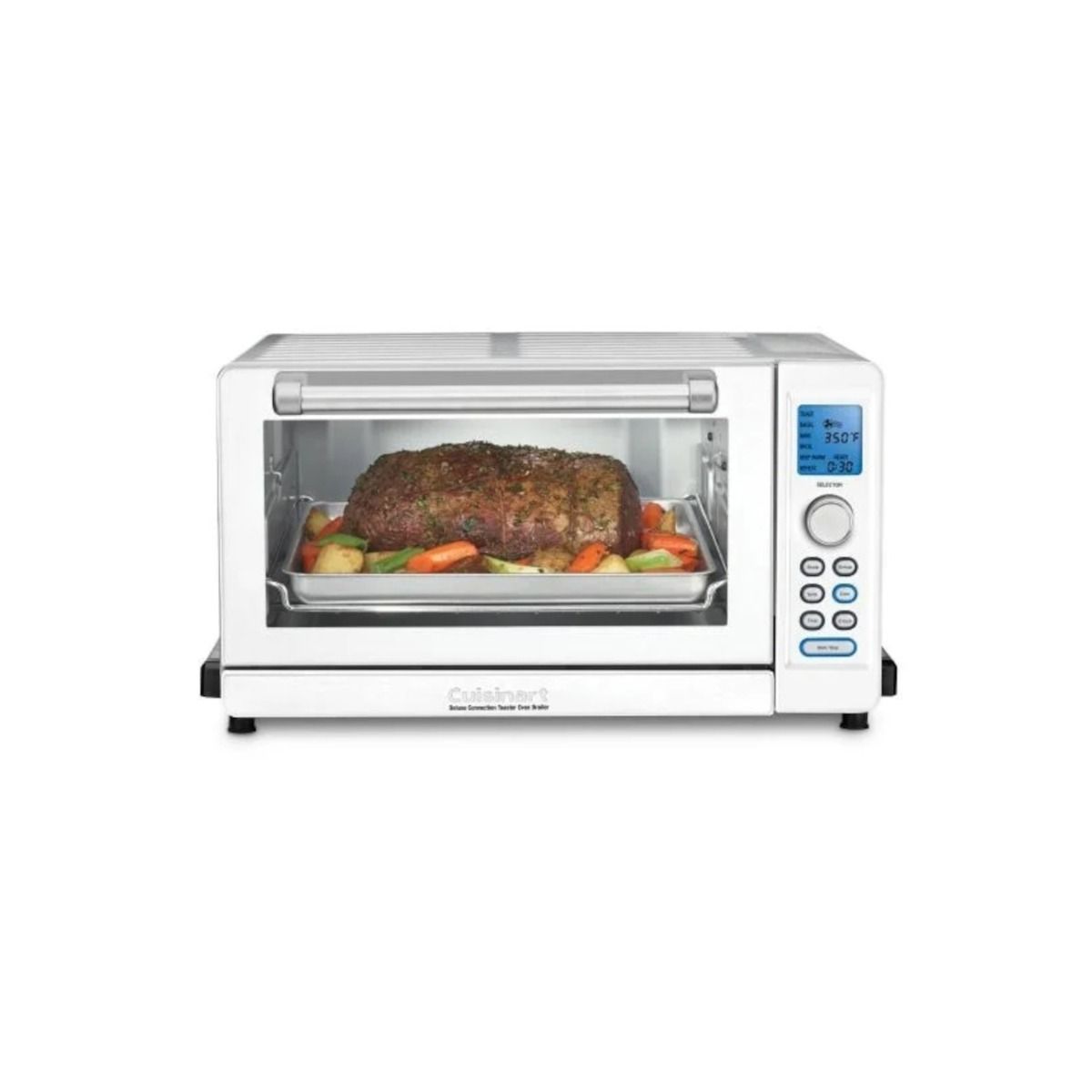  Cuisinart Deluxe Convection Toaster Oven Broiler | White & Stainless Steel