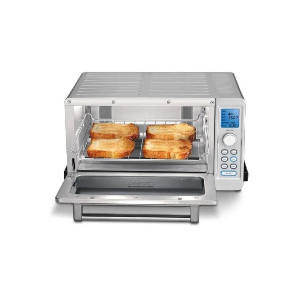  Cuisinart Deluxe Convection Toaster Oven Broiler | White & Stainless Steel