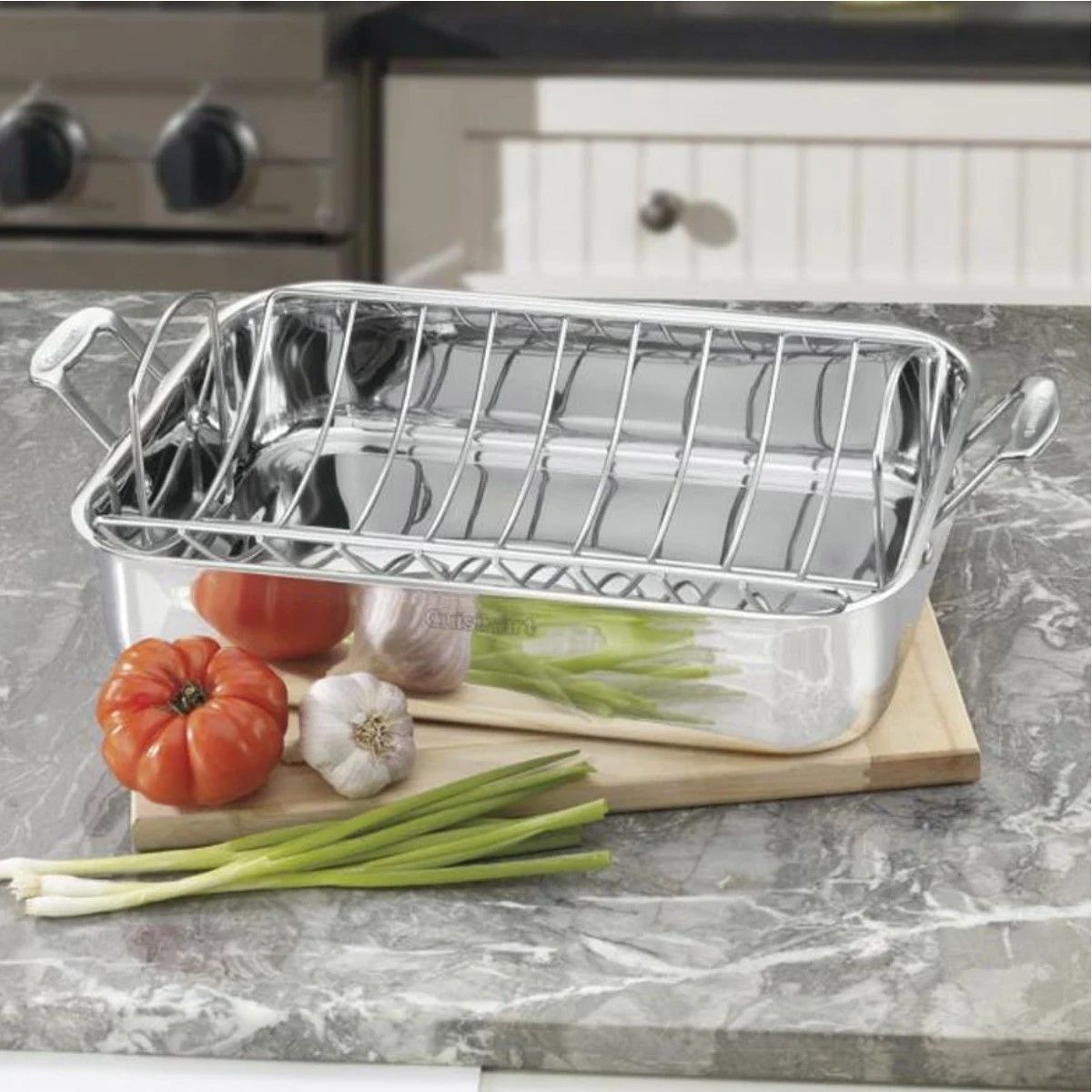  Cuisinart Chef's Classic Stainless Steel 16" Rectangular Roaster With Rack